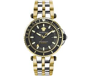 Versace - Montre V-Race Diver Bicolor - Homme - Accessoires - Jaune - Taille: ONE Size