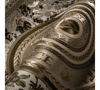 VERSACE Papier Peint à fleurs 387056 Beige perlé Blanc Brun Vrilles Cercles