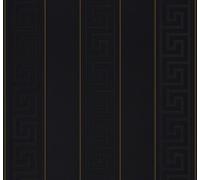 Versace Papier peint Papier Peint À Rayures Greek Papier peint intissé 10.05 m x 0.70 m Noir Or Made in Germany 935244 93524-4