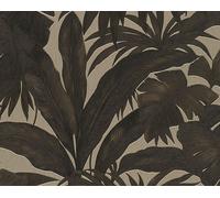 Versace papier peint palmier Giungla papier peint intissé tropical marron noir
