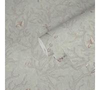 344964 - Papier Peint Versace Nautique Coquillage Corail Lilas Blanc AS Creation