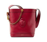 Versace - Pivot Small Leather Bucket Bag - Femme - Sacs - Rouge - Taille: ONE Size