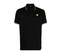 Versace - Polo Noir Détails Greca Méduse - Homme - Tops - Noir - Taille: XL