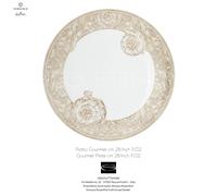 Versace Rosenthal - Barocco Beige - Ariette Plate Gourmet Cm 28 / Inch 11.02