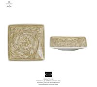 Versace Rosenthal - Barocco Beige - Coupelle Carrée Plate 12X12 Cm / 4.72 Inch