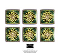 Versace Rosenthal - Jungle Animalier - 6 Tasses Carrée Plan CM 12x12