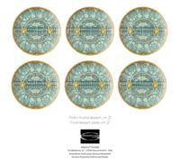 Versace Rosenthal - La Scala del Palazzo Vert - Set 6 Vaisselle Plan Ø CM 21