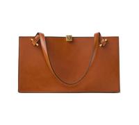 Versace - Severine Leather Tote - Femme - Sacs - Brun - Taille: ONE Size