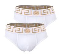 VERSACE Slip or / blanc, Taille L
