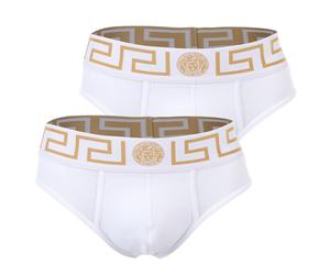 VERSACE Slip or / blanc, Taille L
