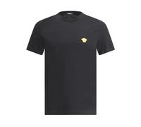 Versace - T-shirt en coton avec logo Medusa - Homme - Tops - Noir - Taille: M
