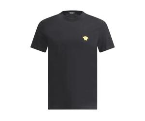 Versace - T-shirt en coton avec logo Medusa - Homme - Tops - Noir - Taille: M