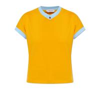 Versace - T-shirt en jersey de coton stretch - Femme - Tops - Orange - Taille: 38 FR