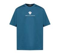 Versace - T-Shirt Medusa Milano Brodée - Homme - Tops - Bleu - Taille: L