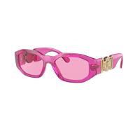 Versace Unisex Sunglass Biggie - Couleur du Monture: Transparent Fuchsia, Couleur de Lentille: Fuchsia
