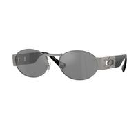 Versace Unisex VE2264 10016G Lunettes de soleil Métal Gris Gris Ronde Miroir Miroir
