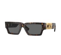Versace Unisex VE4459 108/87 Lunettes de soleil Acétate Tortue Gris Carré Normale