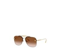 Versace Femme Versace VE2296 100213 Lunettes de soleil Métal Or Marron Carré Normale Nuancé