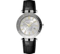 Versace VE2B00121 V-Race argent noir bracelet en cuir montre homme NOUVEAU