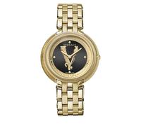 Versace VE2CA0723 Thea schwarz gold Edelstahl Armband Uhr Damen NEU