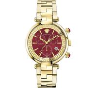 Versace VE2M00721 Revive Chrono rouge or Bracelet en acier inoxydable Montre Femme NOUVELLE