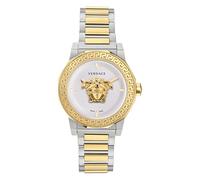 Versace VE7B00423 Medusa Deco blanc argent or Montre en acier inoxydable pour femme NOUVELLE