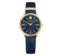 Versace VE81004 19 Montre analogique à Quartz pour Femme avec Bracelet en Cuir, Or, Bracelet