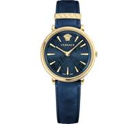 Versace VE81004 19 Montre analogique à Quartz pour Femme avec Bracelet en Cuir, Or, Bracelet