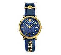Versace VE81012 19 Montre analogique à Quartz pour Femme avec Bracelet en Acier Inoxydable, Or, lanière