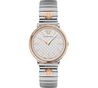 Versace VE8105022 V-Circle Lady blanc argenté or rose Montre en acier inoxydable pour femme NOUVELLE