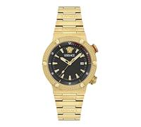 Versace VE8G00624 Greca Logo Diver 10 ATM noir or Montre en acier inoxydable pour homme NOUVEAU