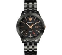 Versace VEBK00618 Univers GMT schwarz Edelstahl Armband Uhr Herren NEU