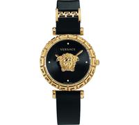Versace VEDV00919 Palazzo Empire Greca Diamond noir or Montre en cuir pour femme NOUVELLE