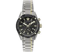 Versace VEHB00619 V-Chrono noir argent or Montre en acier inoxydable pour homme NOUVELLE