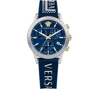 Versace VEKB00222 Sport Tech Lady Chrono argenté or bleu blanc Montre femme NOUVELLE