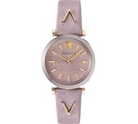 Versace VELS00219 V-Twist or argent rose clair Montre en cuir pour femme NOUVELLE