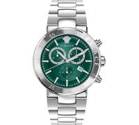 Versace VEPY01021 Urban Mystique vert argenté Montre en acier inoxydable pour homme NOUVEAU