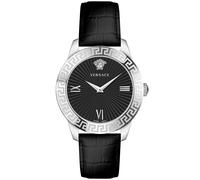 Versace Montre Femme VEVC00821 Quartz argenté Bracelet cuir Greca