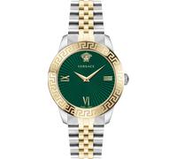 Versace VEVC01021 Greca Signature Lady vert argent or Montre en acier inoxydable pour femme NOUVELLE