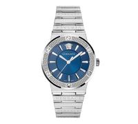 Versace VEVH00520 Greca logo bleu argent bracelet en acier inoxydable montre femme NOUVEAU