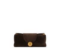 Versace - Vivian Suede Clutch - Femme - Sacs - Brun - Taille: ONE Size