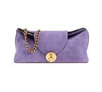 Versace - Vivian Suede Clutch - Femme - Sacs - Violet - Taille: ONE Size