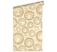 Versace Papier peint intissé 386115 – logo Medusa légèrement brillant 10,05×0,70 m