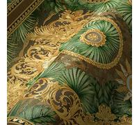 Versace Wallpaper 387033 Papier peint Motif jungle Vert/doré et marron 10,05 x 0,70 m Fabriqué en Allemagne