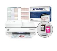 VersaCheck HP Envy 6455 MXE All-in-One MICR Printer Check Presto Ensemble de logiciels d'impression Blanc