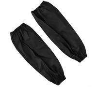 VersaGenius - Lot de 2 manchettes imperméables avec poignets élastiques, manches en flanelle résistant à l'huile - Noir - Unisex-Adultes - Professionnels-Travailleurs