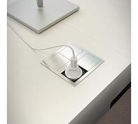 Versahit Double prise Schuko encastrable avec chargeur USB Noir