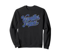 Versailles France Script Royal et Gold Print Sweatshirt
