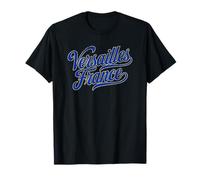 Versailles France Script Vieilli Royal and Gold Print T-Shirt