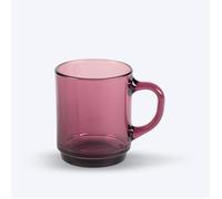 Duralex Lot de 6 tasses empilables en verre trempé 26 cl, tasses de cuisine durables pour café, thé, petit-déjeuner, usage quotidien, lot de tasses en verre de la collection Versailles
